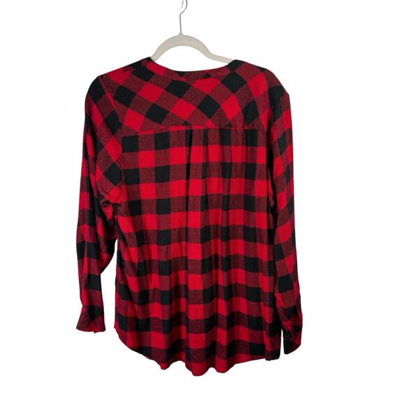 Torrid Harper Softest Flannel Tunic Pullover Red Buffalo Plaid Womens Plus 1x - Picture 8 of 8